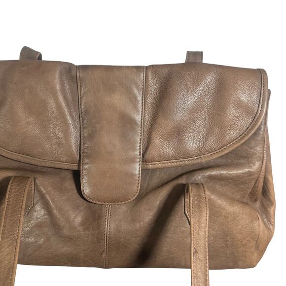 Handmade Leather Crossbody Shoulder Bag Brown Slouchy Satchel – Some Fading - Picture 5 of 15